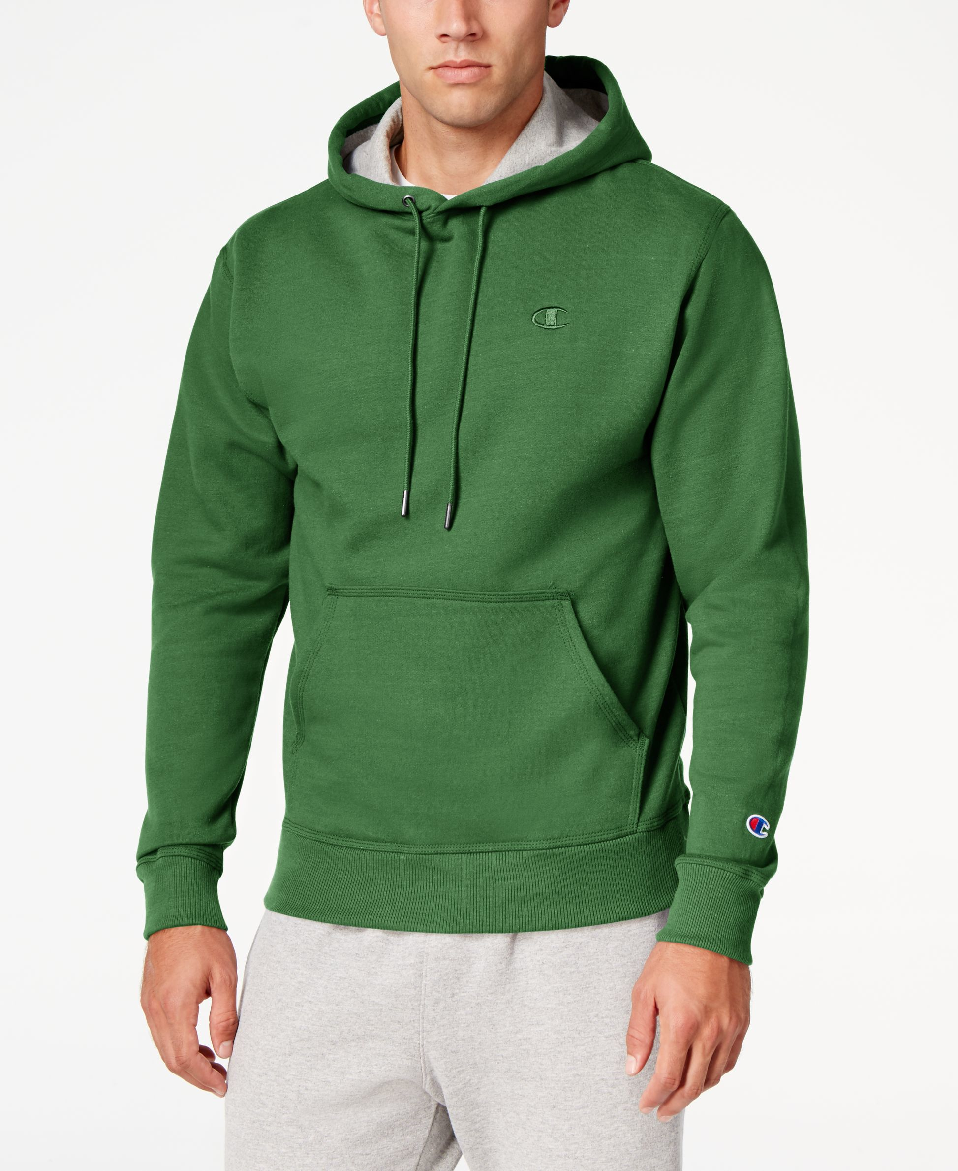 Champion Men s Powerblend Fleece Hoodie in Green for Men Dark Green
